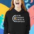 Aim Shoot Swear Repeat Archery Costume Archer Gift Archery Women Hoodie Graphic Print Hooded Sweatshirt Gifts for Her