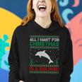 All I Want For Xmas Is A Dolphin Ugly Christmas Sweater Gift Women Hoodie Gifts for Her