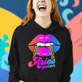 Aries Queen Lips Zodiac Horoscope Girls Women Birthday Women Hoodie Gifts for Her