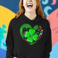 Autism Awareness Clover Shamrock Autism Mom St Patricks Day Women Hoodie Gifts for Her