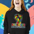 Autism Dad His Fight Is My Fight Puzzle Fist Women Hoodie Gifts for Her