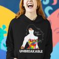 Autism Mom Unbreakable Mothers Day Autism Awareness Women Hoodie Gifts for Her