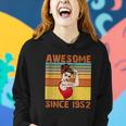 Awesome Since 1952 70Th Birthday Messy Bun Women Hoodie Gifts for Her