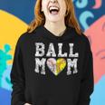 Ball Mom Baseball Softball Heart Sport Lover Funny Women Hoodie Gifts for Her