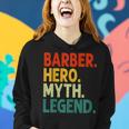 Barber Hero Myth Legend Retro Vintage Barbier Frauen Hoodie Geschenke für Sie