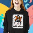 Baseball Momster For Women Halloween Mom Messy Bun  Women Hoodie Graphic Print Hooded Sweatshirt Gifts for Her