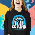 Be Kind Autism Awareness Groovy Rainbow Choose Kindness Women Hoodie Gifts for Her