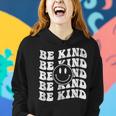 Be Kind Retro Happy Face – Vintage Positivity Women Hoodie Gifts for Her