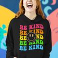 Be Kind Retro Happy Face Vintage Positivity Women Hoodie Gifts for Her