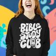 Bible Study Club Groovy Religious Christian Hippie Women Hoodie Gifts for Her