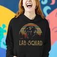Black Lab Squad Retro Funny Labrador Mom Dad Lover Gifts Women Hoodie Gifts for Her