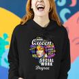 Black Queen Social Work Degree For Mothers Day Women Hoodie Gifts for Her