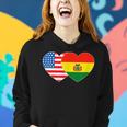 Bolivien USA Flagge Herz Hoodie für Bolivianisch-Amerikanische Patrioten Geschenke für Sie