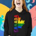 Canada Day Gay Half Canadian Flag Rainbow Lgbt T-Shirt Women Hoodie Gifts for Her
