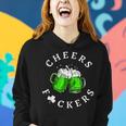 Cheers Fckers St Patricks Day Men Women Beer Drinking Funny Women Hoodie Gifts for Her