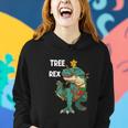 Christmas Dinosaur Tree Rex Pajamas Funny Xmas Lights Women Hoodie Gifts for Her