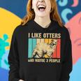 Cool Otter Design For Men Women Kids Vintage Sea Otter Lover Women Hoodie Gifts for Her