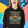 Cribbage Legend 37 Jahre Alt Fantastisch Seit 1985 Cribbage Frauen Hoodie Geschenke für Sie