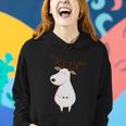 Cute Deer Albino Funny White Reindeer Ugly Christmas Sweater Cool Gift Women Hoodie Gifts for Her
