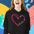 Cute Flamingo Valentine Heart Shape Funny Valentines Day Women Hoodie Gifts for Her