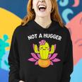 Cute Not A Hugger Sarcastic Introvert Funny Cactus Womens Women Hoodie Gifts for Her
