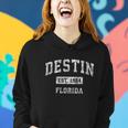 Destin Florida Fl Vintage Established Sports Design Women Hoodie Graphic Print Hooded Sweatshirt Gifts for Her