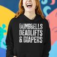 Dumbbells Deadlifts And Diapers Gym Dad Mom Gift Women Hoodie Gifts for Her