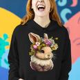 Easter Bunny Rabbit Women - Happy Bunny Flower Graphic Girls Women Hoodie Gifts for Her