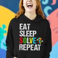 Eat Sleep Solve Repeat Speed Funny Cubing Puzzle Cube Lover Women Hoodie Gifts for Her