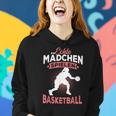 Echte Mädchen Spielen Basketball Spruch Baketballerin Frauen Hoodie Geschenke für Sie