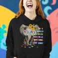 Elephant Autism Be Kind Autism Awareness Girls Boys Women Hoodie Gifts for Her