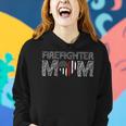 Firefighter Female Fire Fighter Firefighting Mom Red Line Women Hoodie Gifts for Her