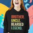 Funny Bearded Brother Uncle Beard Legend Vintage Retro Women Hoodie Gifts for Her