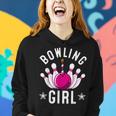 Funny Bowling Gift For Kids Cool Bowler Girls Birthday Party Women Hoodie Gifts for Her
