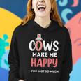 Funny Cow Gift Cows Make Me Happy You Not So Much Cow Farm Gift For Womens Women Hoodie Gifts for Her