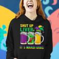 Funny Crawfish Boil Shut Up Liver Mardi Gras Beer Drinking Women Hoodie Gifts for Her