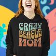 Funny Crazy Beagle Mom Retro Vintage Top For Beagle Lovers Women Hoodie Gifts for Her