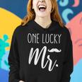 Funny St Patricks Day Couples Matching One Lucky Mr Women Hoodie Gifts for Her