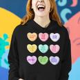 Funny Teacher Valentines Day Conversation Heart School V2 Women Hoodie Gifts for Her