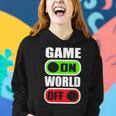 Game On World Off Gamer Gaming Konsole Gamepad Zocken Frauen Hoodie Geschenke für Sie