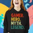 Gamer Hero Myth Legend Vintage Gaming Frauen Hoodie Geschenke für Sie