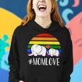 Gay Mom Love Pride Lgbt Rainbow Flag Elephant Gay Mom Gift V2 Women Hoodie Gifts for Her