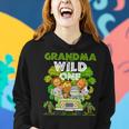Grandma Of The Wild One Zoo Truck Birthday Safari Jungle Women Hoodie Gifts for Her