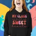 Groovy Teacher Valentine Back To School 100 Days Of School V4 Women Hoodie Gifts for Her