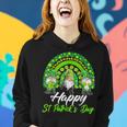 Happy St Patricks Day 2023 Shamrock Rainbow Gnomes Lucky Women Hoodie Gifts for Her