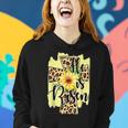 He Is Risen Leopard Sunflower Cross Christian Easters Day Women Hoodie Gifts for Her