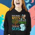 Help More Bees Plant More Trees Earth Day Climate Change Women Hoodie Gifts for Her
