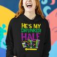Hes My Drunker Half Matching Couple Girlfriend Mardi Gras Women Hoodie Gifts for Her
