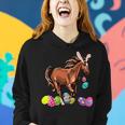Horse And Bunny Rabbit Hat Easter Eggs Happy DayShirt Women Hoodie Gifts for Her
