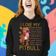 I Love My Pitbull Pittie Mom Dad Youth Gifts Funny Pit Bull Women Hoodie Gifts for Her